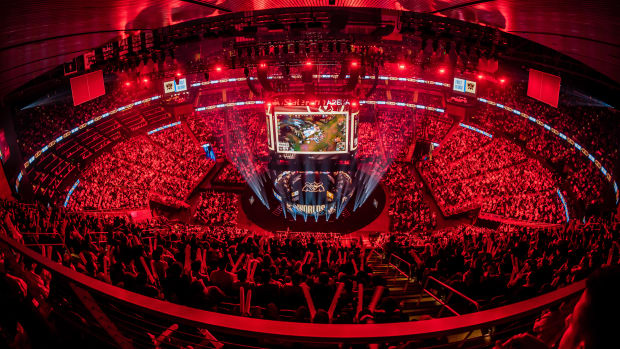 ATLANTA, GEORGIA - OCTOBER 30: A general view of atmosphere at the League of Legends World Championship Semifinals on October 30, 2022 in Atlanta, GA.