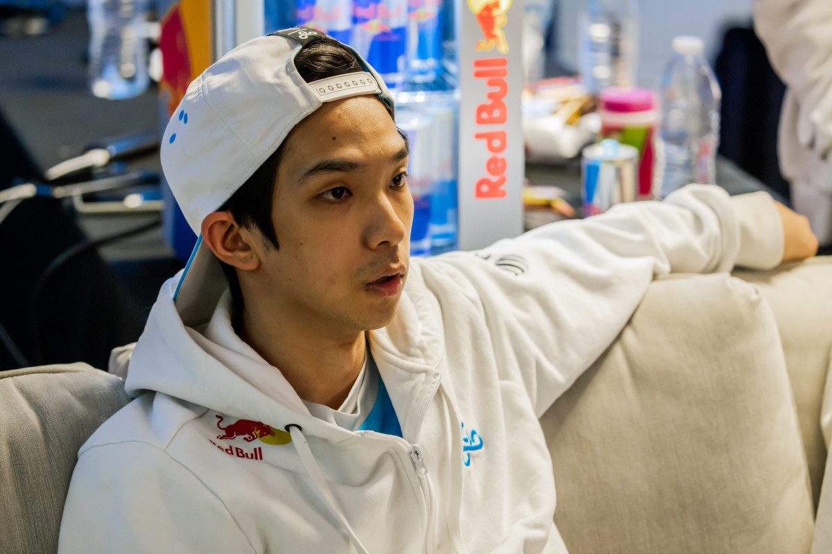Robert “Blaber” Huang of Cloud9 is seen backstage between matches during the 2023 LCS Spring Finals at the PNC Arena on April 9, 2023. (Photo by Marv Watson/Riot Games)