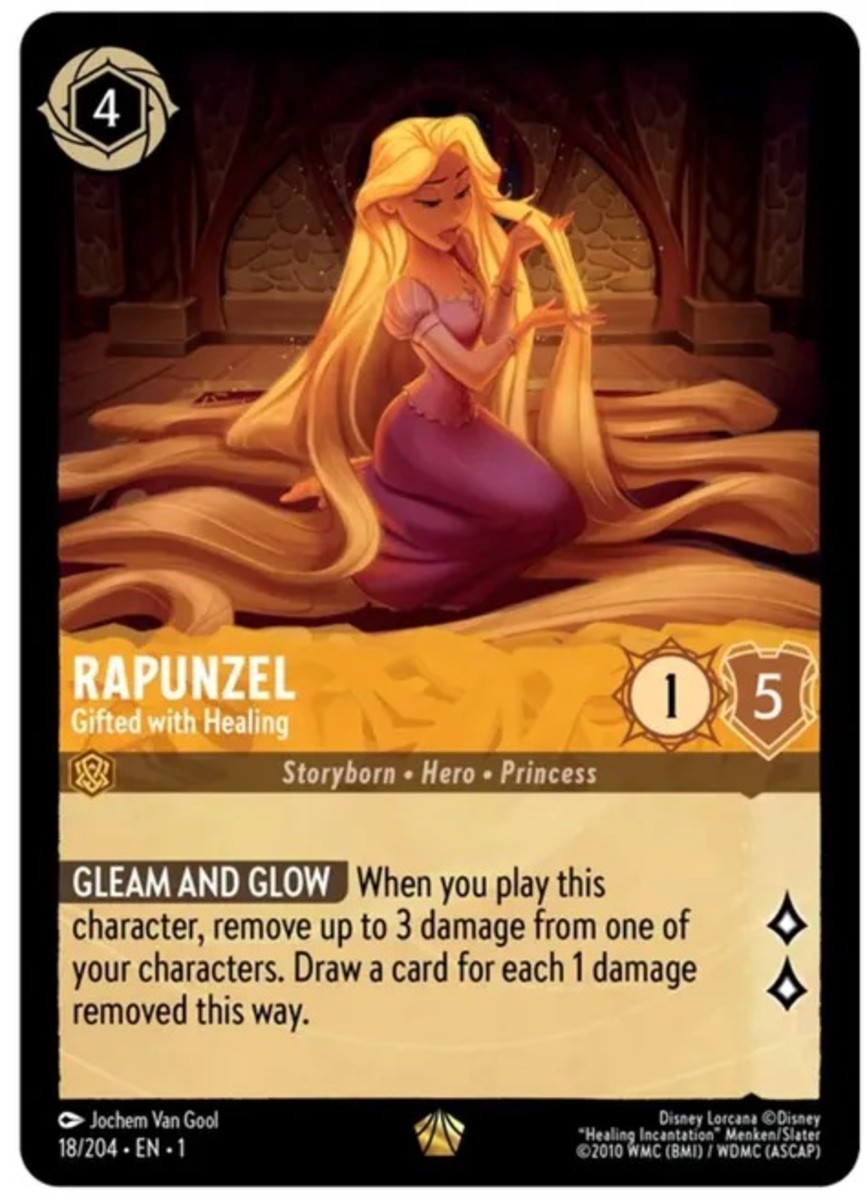 Rapunzel Gifted with Healing in Disney Lorcana