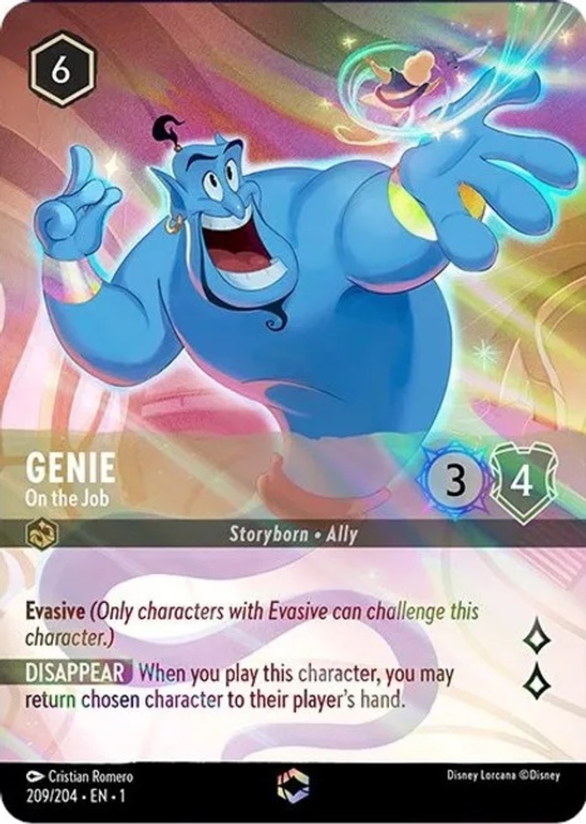 Genie On The Job Alternate Art in Disney Lorcana