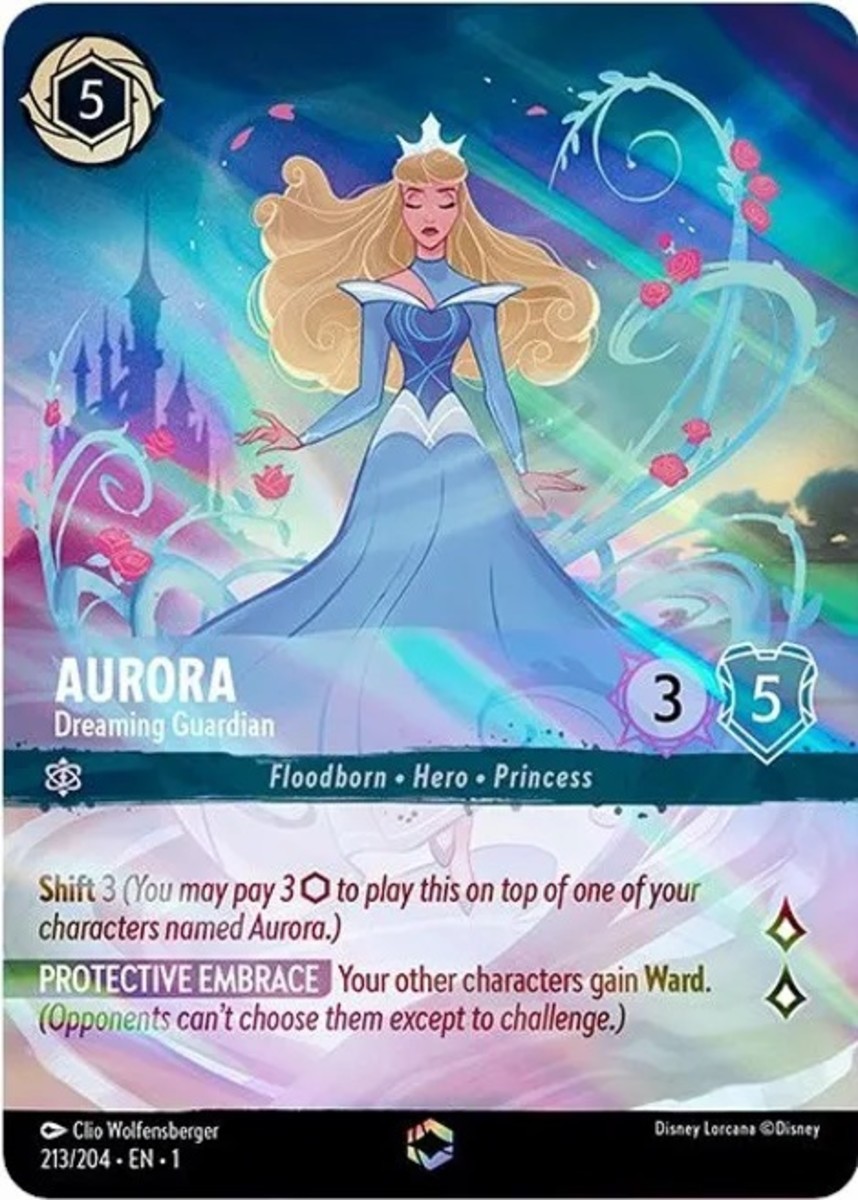 Aurora Dreaming Guardian Alternate Art in Disney Lorcana