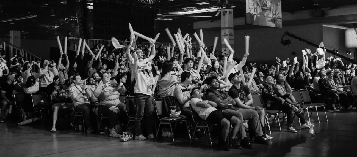 The crowd gets hype at the Overwatch World Cup 2023