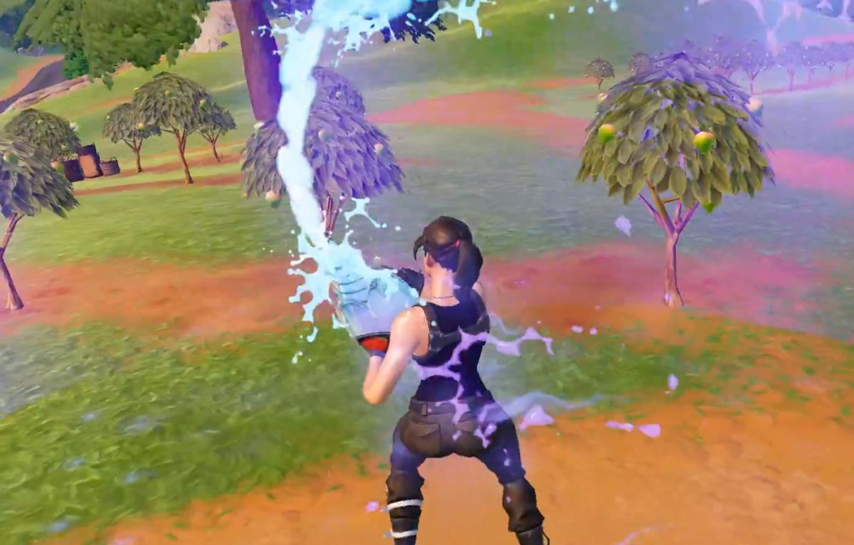 A player uses Flowberry Fizz in Fortnite's battle royale.