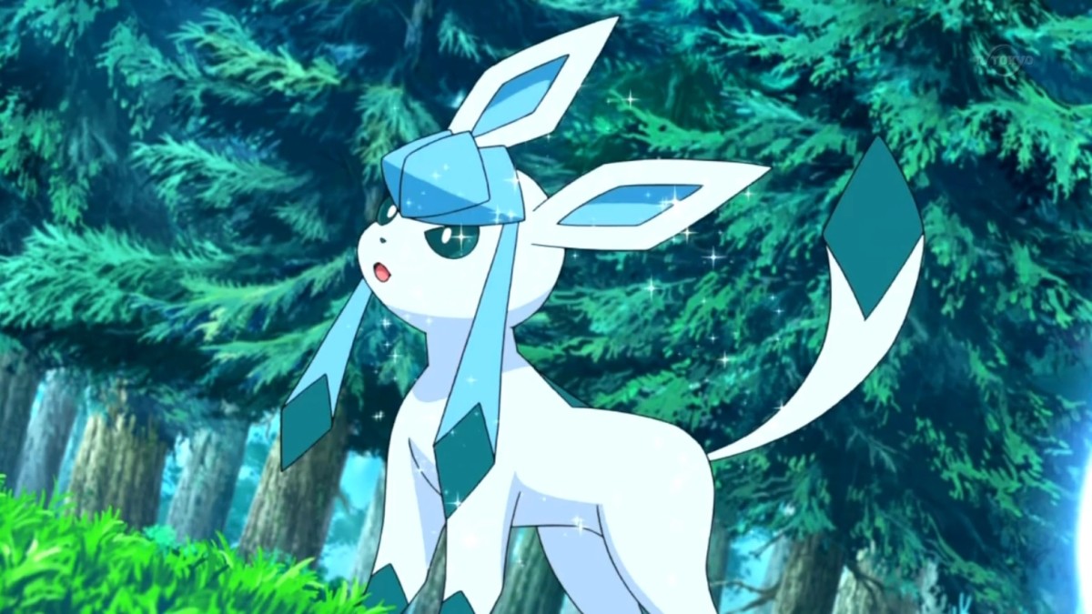 Glaceon posing in anime